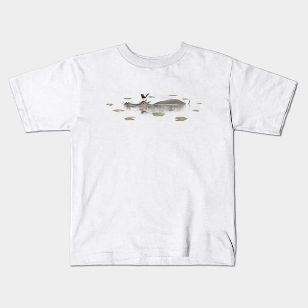 Hippo Kids T-Shirt by scarriebarrie